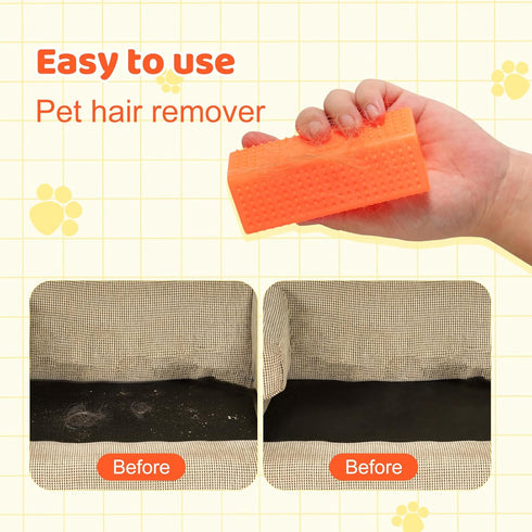 2pcs Silicone Pet Hair Brushes, Convenient Block Roller Cleaner Reusable Pet Hair Carpet Brush Portable Carpet Cleaner Roller for Furnishings Sofa...