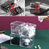Acrylic Box with Lid, 4 Pack Small Square Acrylic Container 2.2x2.2x2.2Inch/55X55X55mm Plastic Square Cube Containers with Lid Storage Box for Can...