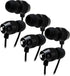 Bastex Universal Black Earphone/Ear Buds (3 pk),3.5mm Stereo Headphones in-Ear,Tangle Free Cable, with Built-in Microphone Earbuds for iPhone iPod...