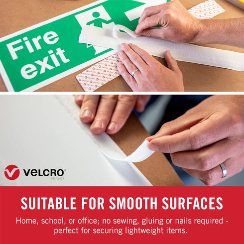 VELCRO Brand - Sticky Back Hook and Loop Fasteners – Peel and Stick Permanent Adhesive Tape Keeps Classrooms, Home, and Offices Organized – Cut-to...