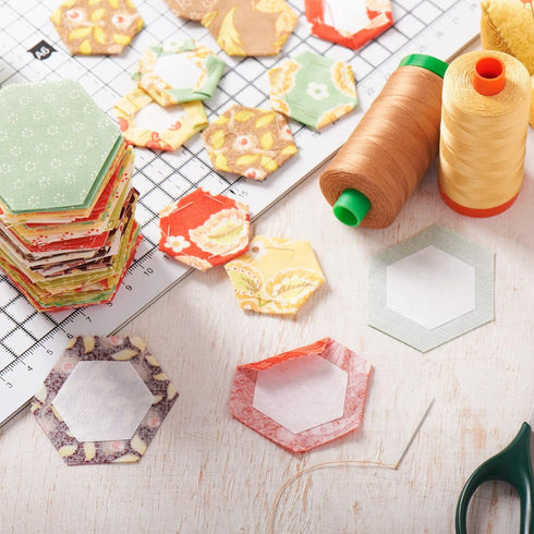 100 Count English Paper Piecing Hexagon 36mm Shapes Paper Quilting Templates Patchwork English Paper Piecing Supplies for Quilting Sewing DIY Craf...