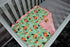 Dear Baby Gear Baby Blankets, Abstact Coral Floral Mint, Coral Minky, 32 Inches by 32 Inches...