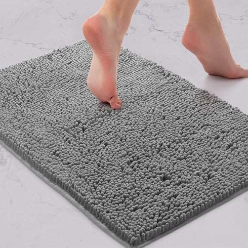 LuxUrux Bath Mat, Extra-Soft Plush Non-Slip Bathroom Rug, Luxury Chenille Microfiber Material, Super Absorbent Shaggy Bath Rug. Machine Wash & Dry...