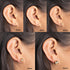 Barzel 18K Gold Plated Ball Stud Earrings Set, Sizes 3-10MM, 5 Pack, High Polish Finish Ball Suds...