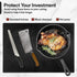 Thirteen Chefs Large 18 x 12 Black Plastic Cutting Board - 1/2" Thick HDPE for Restaurants and Professional Kitchens, NSF...
