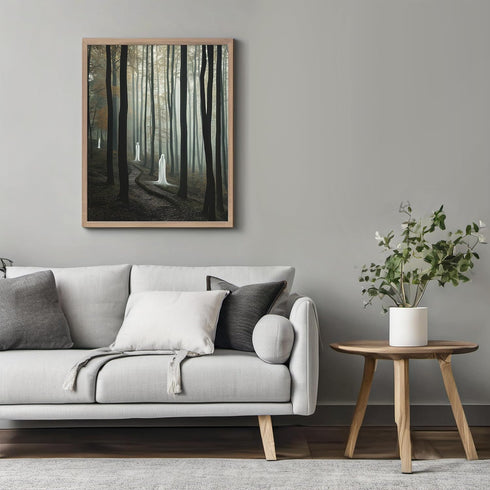 Posterizer 1 pcs-hunting mystical forest with creepy creatures 4-Gothic Art-Landscape & Nature Art-Living Room Bedroom Decor- unframed wall art...