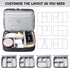 MIRLEWAIY Travel Cords Organizer Case Double-Layer Electronic Accessories Carrying Bag for Charger Cables Adapter USB Sticks Leads Memory Cards, B...
