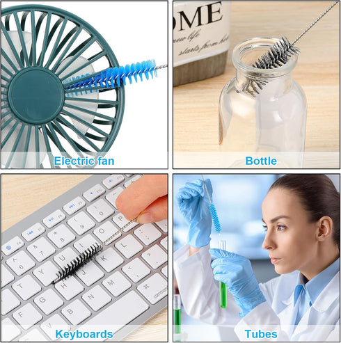 16 Pcs Reusable Straw Cleaning Brushes Bottle Test Tube Long Straw Cleaning Brush Nylon Washing Cleaner Tool Reusable Bottle Straw Brush in Differ...