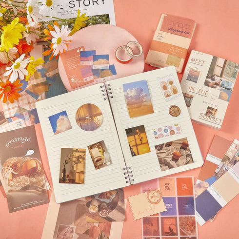 Henoyso 694 Pcs Scrapbook Kit Vintage Aesthetic Junk Journal Kit Scrapbooking Supplies Art Journaling Kit for Adults Teen Girl Kid Women Birthday ...
