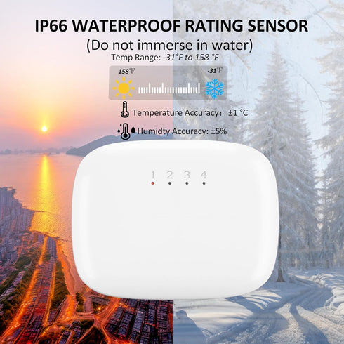 Indoor Outdoor Thermometer Wireless, Display Digital Thermometer, Humidity Meter Thermometer, Temperature Hygrometer Monitor with 330ft Range 3 Ch...