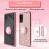 for TCL 40 XE 5G/40 NxtPaper 5G Phone Case with Ring Stand Lanyard Strap, Cute Shiny Glitter Girls Women Drop Protection ShockProof 2-Layer Protec...