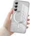 for Samsung Galaxy S24 5G Magnetic Case, Luxury Sparkle Glitter Case Cover Soft TPU Full Camera Lens Protection Bling Case Anti-Scratch Shockproof...