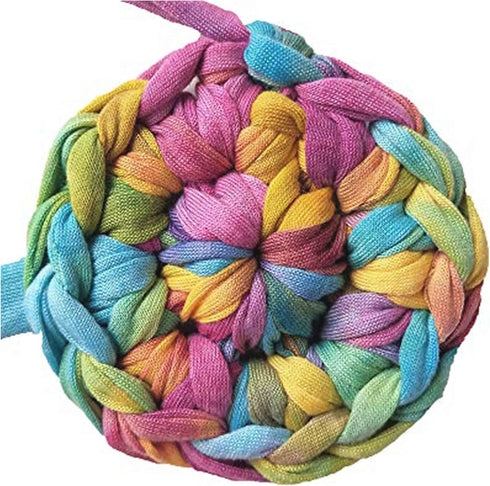 Colorful DIY T-Shirt Yarn Bulky Fabric Yarn Spaghetti Yarn Craft Material DIY Crochet Yarn Chunky Knit Rug Basket Pet Bed Yarn 180g......