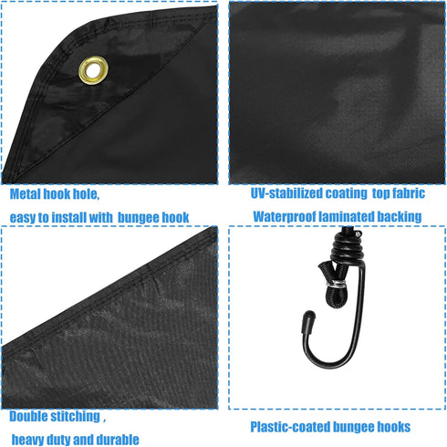 Air Conditioner Covers for Outside Units, Central AC Cover for Outdoor Unit Heavy Duty Water-Resistant Top Cover 36 x 36 Inch, Black...