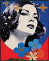 Posterizer 1 pcs-vintage woman with cute flowers collage-Retro Art-Abstract & Modern Art-Gift for Women, Fashionistas, Designer Fashion Fans- UNFR...