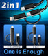 2Pack 2-in-1 6.6FT USB C to Lightning and USB C Charger Cable Multiple Fast Charging Cord Compatible with iPhone 15 14 13 12 11 Pro Max Mini, iPad...