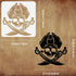 FINGERINSPIRE Pirate Skull Stencil 11.8x11.8 inch Skull Drawing Painting Stencils Plastic Pirate Cross Knife Pattern Stencil Reusable Stencils for...