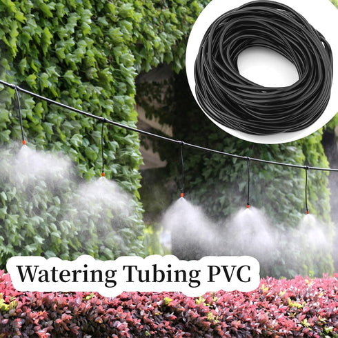 Distribution Tubing Irrigation Drip Hose, Watering Tubing PVC Hose Pipe 4/7mm Agriculture Drip Line Lawn Micro Dripper Irrigation System(20m)...