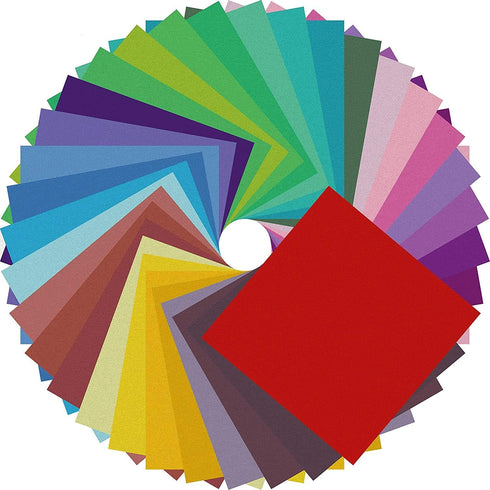 Origami Paper Double Sided Color - 200 Sheets - 20 Colors - 6 Inch Square Easy Fold Paper for Beginner...