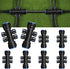 8 Pcs Irrigation Fittings 1/4 Inch Irrigation Parts 6 Way Drip Irrigation Tube Fittings for Irrigation Pipe...