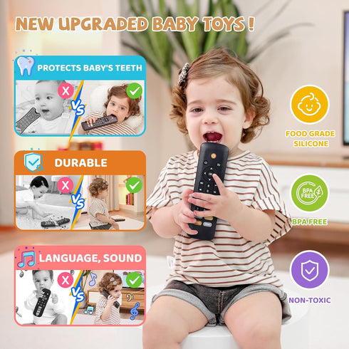 Baby TV Remote Toy - Baby Early Learning Toys, Baby Musical Toys, Toddler Toys with Realistic Play, Lights, and Sounds - Boys Girls Toys Gift for ...