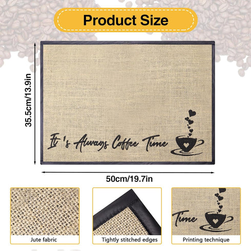 Coffee Bar Mat Coffee Station Mat Coffee Matt for Coffee Bar, Coffee Machine Mat Coffee Matt for Counter, Coffee Bar Espresso Accessories for Coff...