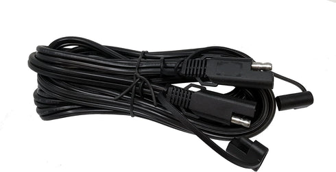 Tetra-Teknica MotoBasics Series SAE-12 12V SAE 2 Pin Quick Disconnect Extension Cable with Dust Cover, 12 Feet, 16 Gauge...