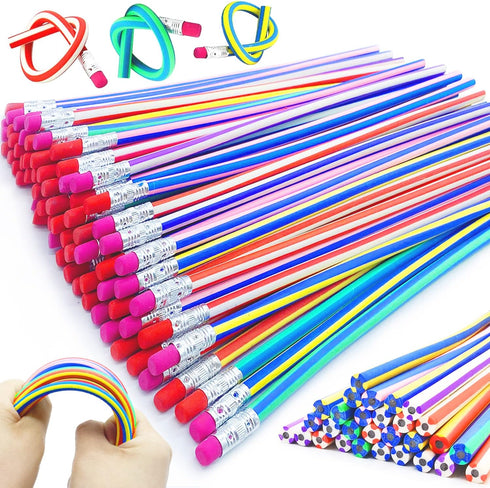 45 Pack Flexible Soft Pencil,7.1 Inch Magic Bend Pencils,Soft Novelty Pencil with Eraser for Kids Gift Students School Classroom Supplies...