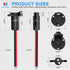 MICTUNING Trolling Motor Plug and Receptacle, 12-24V 8 AWG, Quick Connect for Marine Boat Yacht Minn Kota MotorGuide Newport, Waterproof Dustproof...