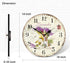 TAHEAT Romantic Lavander Wall Clock, French Purple Love Floral Clocks, Accurate Decorative Easy to Read Wall Clock for Living Room/Bedroom/Bathroo...