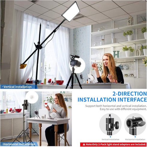 Neewer Rapid Adapter Convert with 1/4" Screw 2-Pack, Multi-Functional Light Stand Tip Adapter — Fits for Studio Monitor Stand, Camera Mount, Photo...
