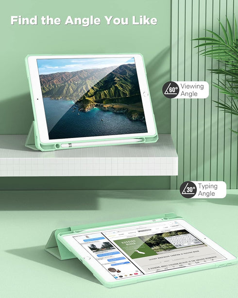 TiMOVO Case for iPad 9th Generation 2021/iPad 8th Generation 2020/iPad 7th Generation 2019 10.2 inch with Pencil Holder, Slim Protective Cover wit...