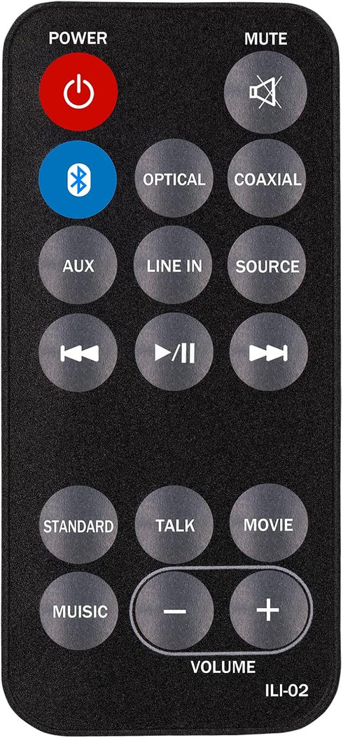 Replacement Remote Control for iLive ITB259 ITB260B ITB190B REM-ITB259 ITB259B HD Bluetooth Soundbar Speaker...