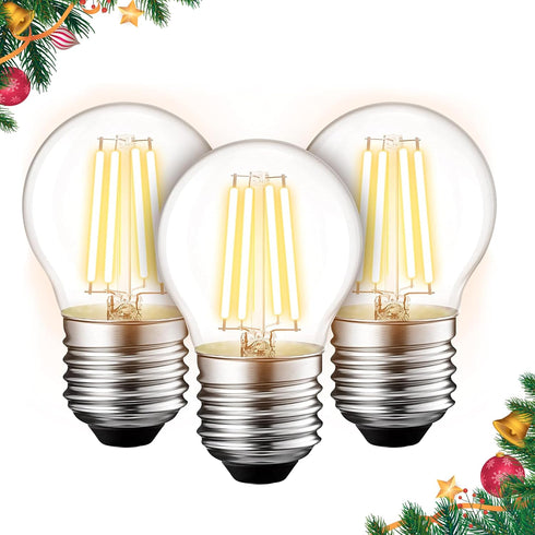 BlueStars G45 E26 Edison LED Filament Globe Bulb 120V 5W (60 Watt Equivalent), 2700K Warm White Light 550lm Non-Dimmable for Home Pendant Antique ...