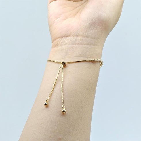 Bracelets For Women Gold Bracelets For Women Hand Chain Gold 14K Gold Plated Crystal Bracelet, Cubic Zirconia Bracelet Adjustable Slider Gold Hand...
