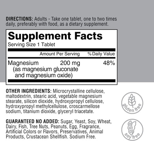 Active Recharge by Good 'N Healthy - Magnesium Supplement for Improved Muscle Function and a Healthy Heart, 100 Tablets...