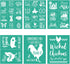 Farmhouse Silk Screen Stencil 6pcs,Farm Animals Theme Silk Screen Stencil Self-Adhesive Stencils Reusable for Wood, Pillow, Wall DIY Home Decor 8....