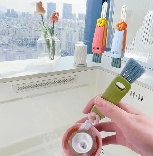 3 in 1 Cup Lid Cleaning Brush, Crevice Cleaning Brush, Cup Lid Cleaner for Bottle Gap Tight Spaces Cup, Water Bottle Lid Cleaner (3 PCS)...