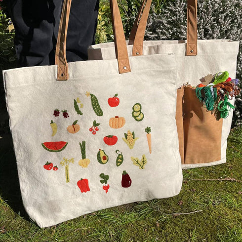 Lukinbox 4 Pack Embroidery Kit for Beginners, Hand Cross Stitch Kits for Adults, DIY Fabric Embroidery Starter Kits with Fruit Flower Patterns, 2 ...