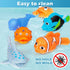 No Hole Mold Free Bath Toys for Toddlers 1-3, Water Toys for 6-12 Months Infants with Storage Bag, Baby Shark Toys for Pool, Bathtub, Beach, Showe...