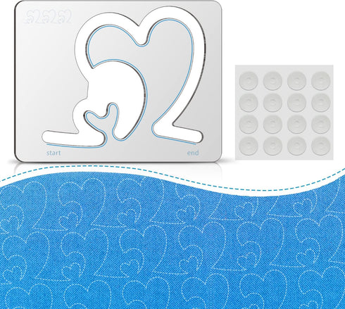 Quilting Rulers and Templates Quilting Templates for Machines Quilting Heart Shaped Free Motion Quilting Templates (Design B)...