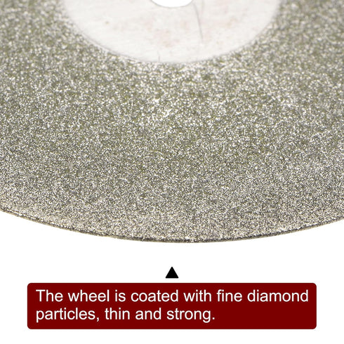 10pcs Diamond Cutting Wheel 35mm Full Sand Diamond Wheels Cut Off Discs Diamond Coated Cutting Wheel Replacement with 2pcs 3mm Mandrel for Rotary ...