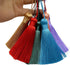 Makhry 8pcs 16cm/6.28 inches Cute Chunky Tassels Soft Elegant Handmade Silky Floss Tassels with 2.75 Inch Cord Loop and Chinese Knot for Woman Ear...