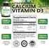 Calcium 1200 mg Plus Vitamin D3, Bone Health & Immune Support - Nature's Calcium Supplement with Extra Strength Vitamin D for Extra Strength Carbo...
