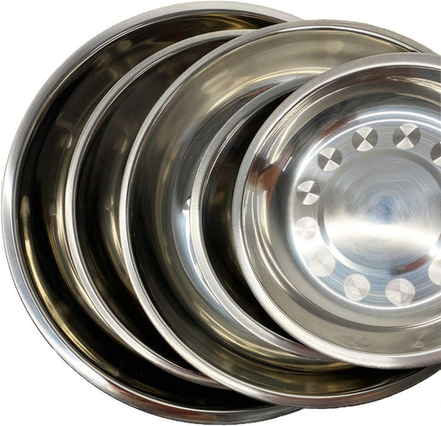 kathson Stainless Steel Whisker Relief Cat Bowl, 4 pcs Shallow and Wide Bowls, Pet Cat & Dog Feeding Large Dishes Fits with Elevated Stands Pet Bo...