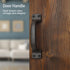 Barn Door Pulls Handles Heavy Solid Cast Iron Gate Handle, 7inch Metal Hardware for Sliding Barn Door Gate Fence Door Drawer Garage - Dark Brown 2...