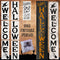 Welcome Stencils and Halloween Stencils with Spider Webs - Welcome Stencil Templates for a Vertical Sign - Halloween Stencils for Painting on Wood...