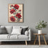 Posterizer 1 pcs-red natural flowers-romantic chic walla art-Floral & Botanical Art-Abstract & Modern Art-Decor for Home & Office- UNFRAMED Wall A...
