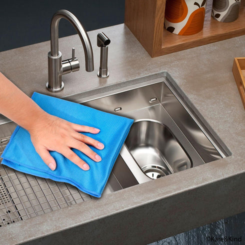 Large 20x16 Inch Microfiber Cleaning Cloth (2 Pack) for Polishing Stainless Steel and Glass to a Perfect Shine - Requires No Cleaning Detergent - ...