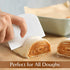 Plastic Bench Scraper for Baking - 2 White Bowl Scraper - Flexible Food Safe Dough Scraper Multipurpose Good Grip Curved and Flat Edge Dough Cutte...